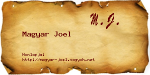 Magyar Joel névjegykártya