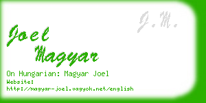joel magyar business card